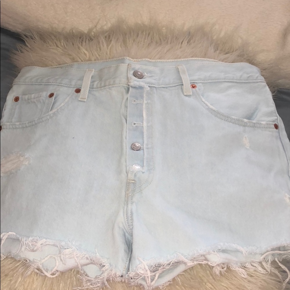 5 button jean shorts